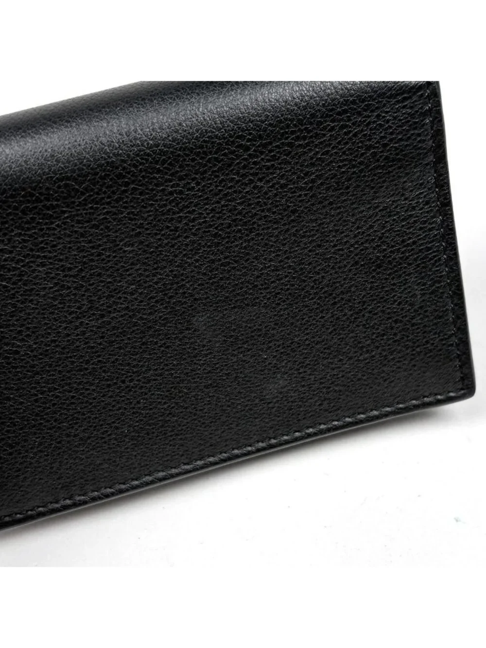Prada Logo Bifold Wallet Bill Purse Coin Leather Nero